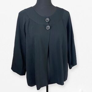 Cable & Gauge Black Button-Front Cape style Jacket XL